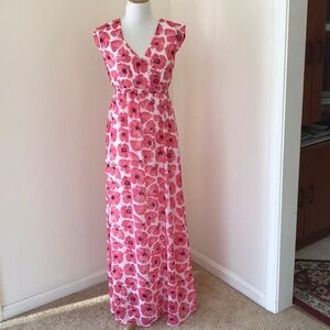 NWT! Mama Licious maternity XS pink  maxi dress .